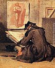 Jean Baptiste Simeon Chardin The Student Drawing painting